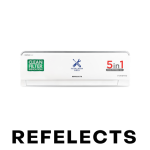 RF 0.8 Ton 3 Star Inverter Split AC (5 in 1 Convertible, 100% Copper, Anti-Viral + PM 2.5 Filter, White with Silver Deco Strip, RF09FGHSEV)